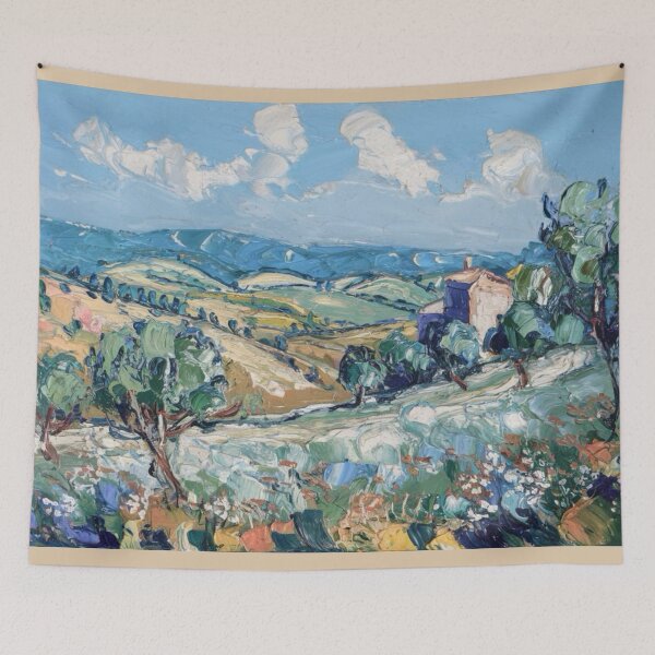 Item preview, Sunlit Van Gogh-Inspired French Countryside | Post-Impressionist Landscape designed and sold by CARRAANN.