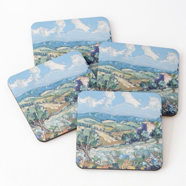 Item preview, Tuscan Hillside View | Bold Impressionist Landscape with Olive Trees designed and sold by CARRAANN.