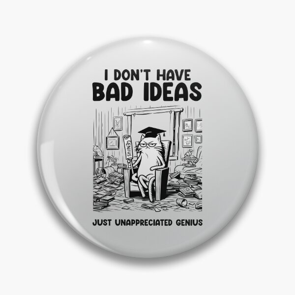 Item preview, Unappreciated Genius – Funny Cat Office Humor | Witty Intellectual designed and sold by Cree8if.