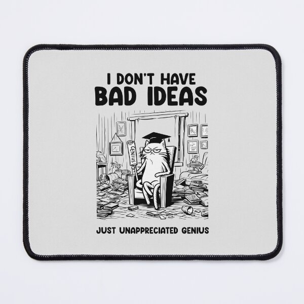 Item preview, Unappreciated Genius – Funny Cat Office Humor | Witty Intellectual designed and sold by Cree8if.