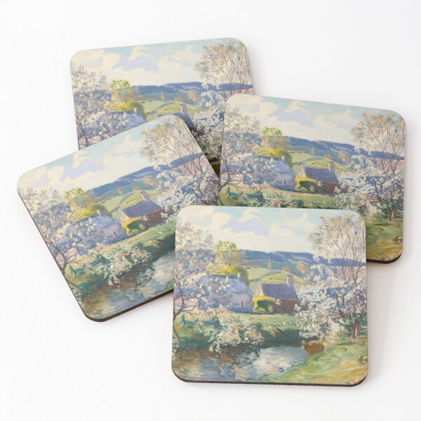 Item preview, Springtime Bloom by the Water | French Countryside Landscape Painting designed and sold by CARRAANN.