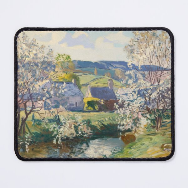 Item preview, Springtime Bloom by the Water | French Countryside Landscape Painting designed and sold by CARRAANN.