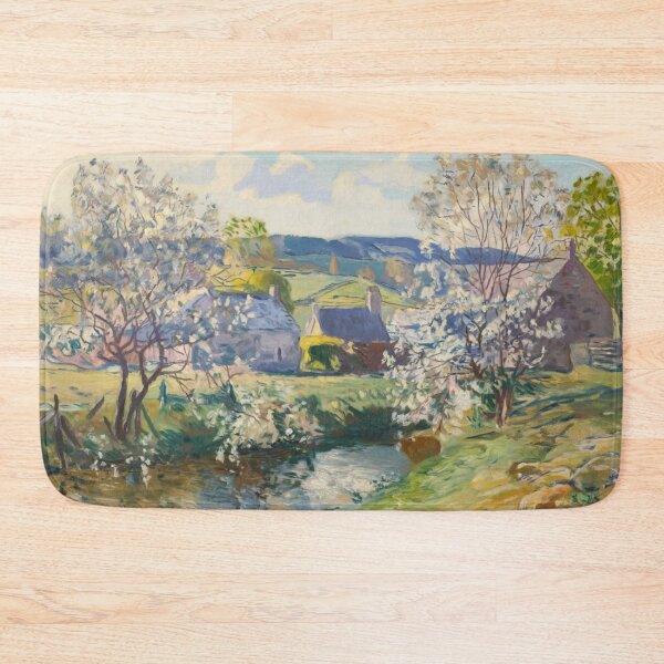 Item preview, Springtime Bloom by the Water | French Countryside Landscape Painting designed and sold by CARRAANN.