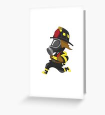 Feuerwehrmann Eile. Grußkarte