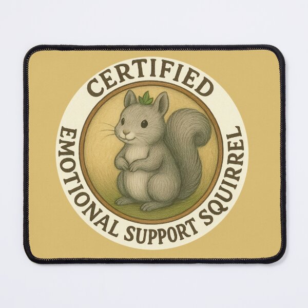 Item preview, Squirty McFluffentail - Certified Emotional Support Squirrel designed and sold by Kmhbelieve620.