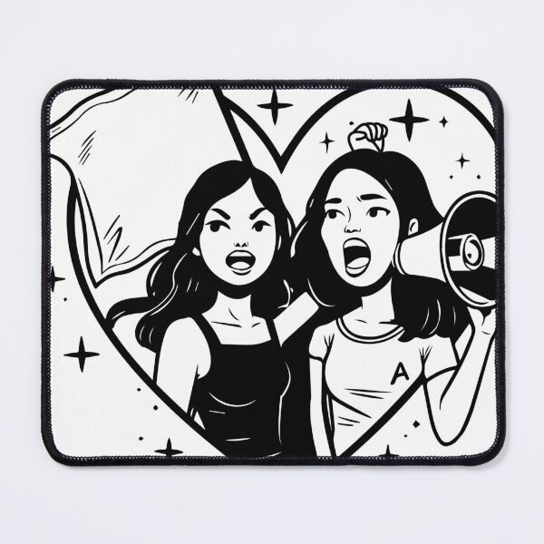 Item preview, Girls protesting sticker designed and sold by megudesignart.
