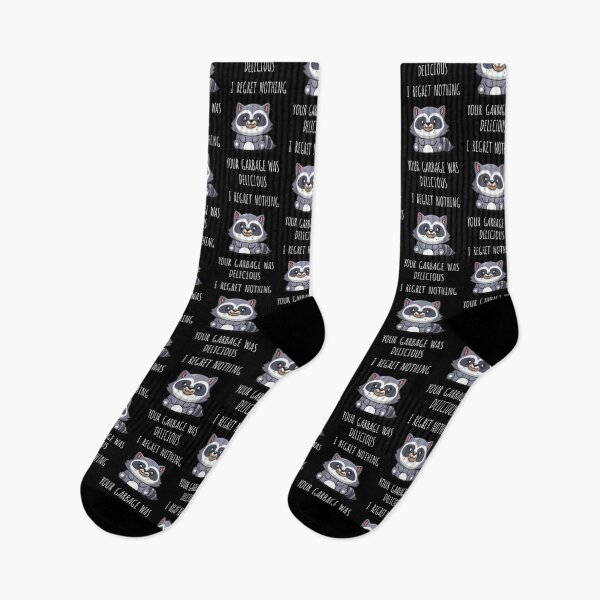 Item preview, Trash panda racoon says "I regret nothing" (on dark colors) designed and sold by messy-nessie.
