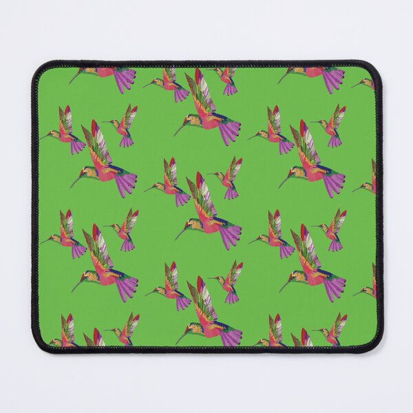 Item preview, Bird Colibri -  pink green pattern designed and sold by StudioViArt.