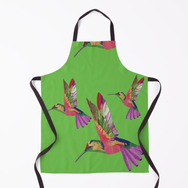 Aperçu de l'œuvre Oiseau Colibri - motif rose vert créée et vendue par StudioViArt.