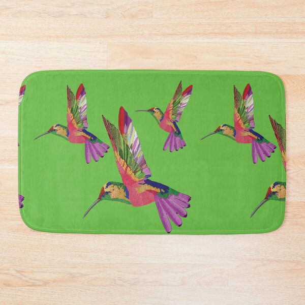 Item preview, Bird Colibri -  pink green pattern designed and sold by StudioViArt.