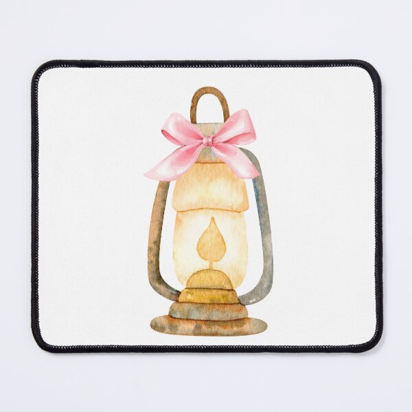 Item preview, Coquette Oil Lantern with Pink Bow – Cottagecore Camping Aesthetic Art designed and sold by DivinePassion.