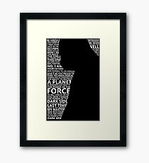 Darth Vader B/W Framed Print