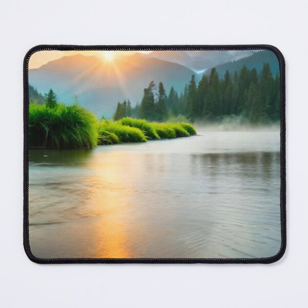 Item preview, Golden Waterside Sunset in the Mountains designed and sold by GrizzlyCollective.