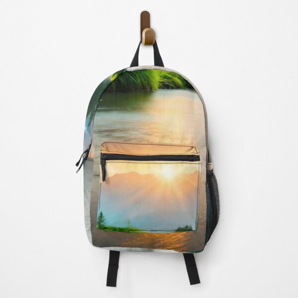 Item preview, Golden Waterside Sunset in the Mountains designed and sold by GrizzlyCollective.