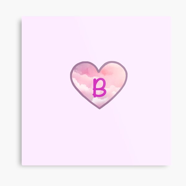 Artikel-Vorschau von Herz Rosa Wolken „B“, designt und verkauft von CEvansArt.