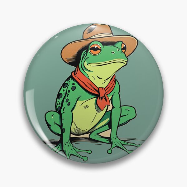 Item preview, frog with cow hat designed and sold by Atlantico54.