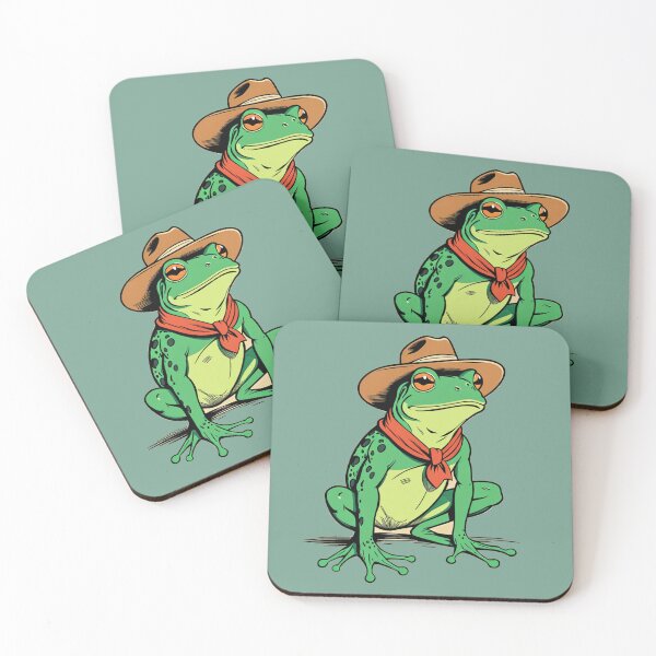 Item preview, frog with cow hat designed and sold by Atlantico54.