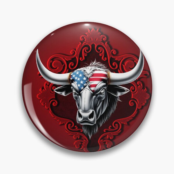 Item preview, Pride and strength, an American bull with a flag bandana.  designed and sold by nicky2342.
