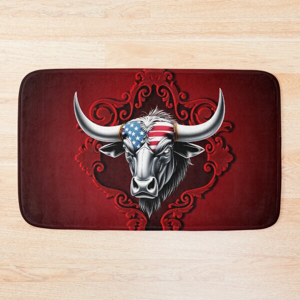 Item preview, Pride and strength, an American bull with a flag bandana.  designed and sold by nicky2342.