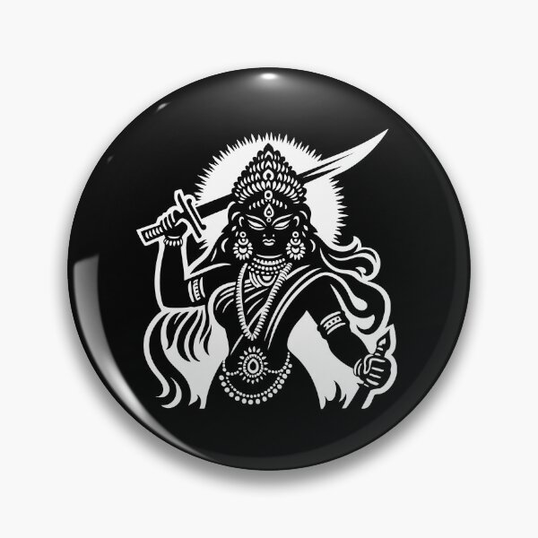 Item preview, Hindu Goddess Kali with sword. Front on in circle format designed and sold by ZOXOFO.