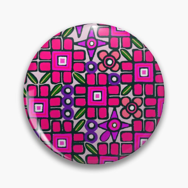 Item preview, Floodle square hot pink blooms designed and sold by bekki smith.