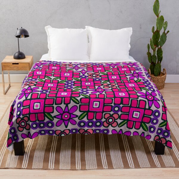 Item preview, Floodle square hot pink blooms designed and sold by bekki smith.