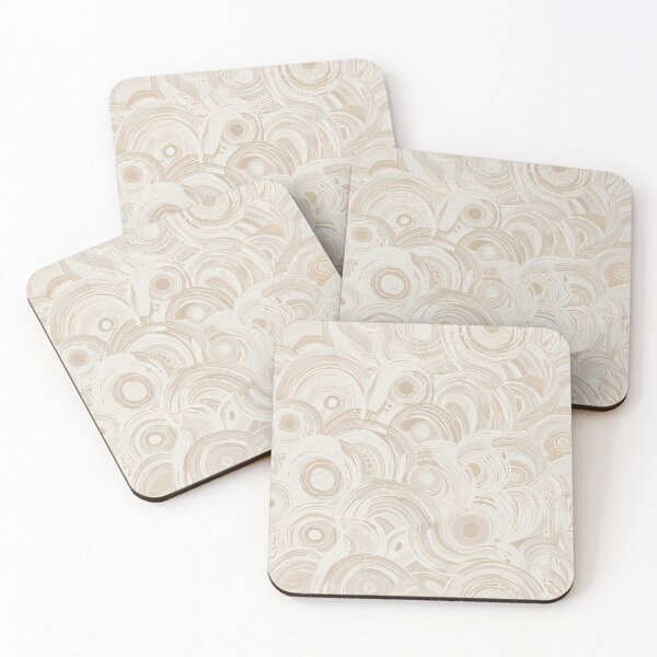 Item preview, Abstract Beige Circular Pattern with Swirls and Dynamic Organic Shapes designed and sold by CoolPixels.