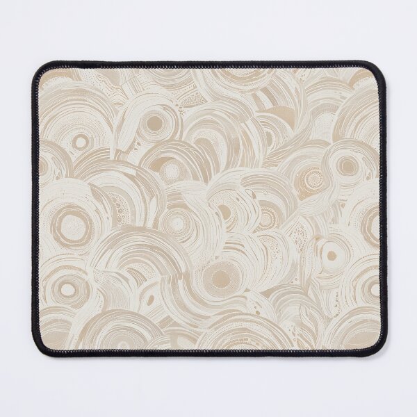 Item preview, Abstract Beige Circular Pattern with Swirls and Dynamic Organic Shapes designed and sold by CoolPixels.
