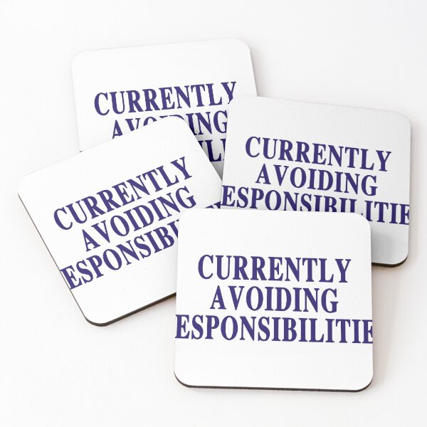 Item preview, Avoiding Responsibilities – Funny Lazy Life Statement Tee designed and sold by TrendyTeeCenter.