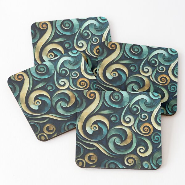 Item preview, New Zealand Paua Māori Pattern Koru Design 371 designed and sold by GrinGalore.