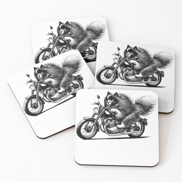 Item preview, Cool Finnish Lapphund Riding a Motorcycle Biker Dog Lover designed and sold by Kimberley King Art  King Art.