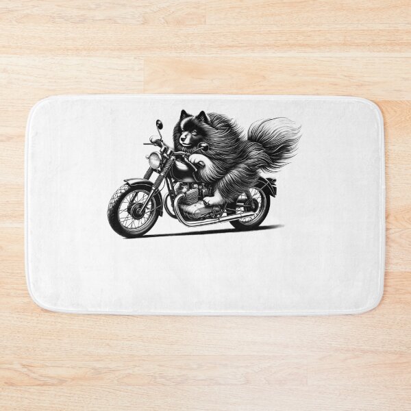 Item preview, Cool Finnish Lapphund Riding a Motorcycle Biker Dog Lover designed and sold by Kimberley King Art  King Art.