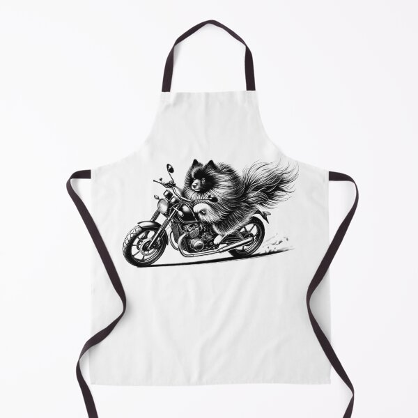 Item preview, Cool German Spitz Riding a Motorcycle Biker Dog Lover designed and sold by Kimberley King Art King Art.