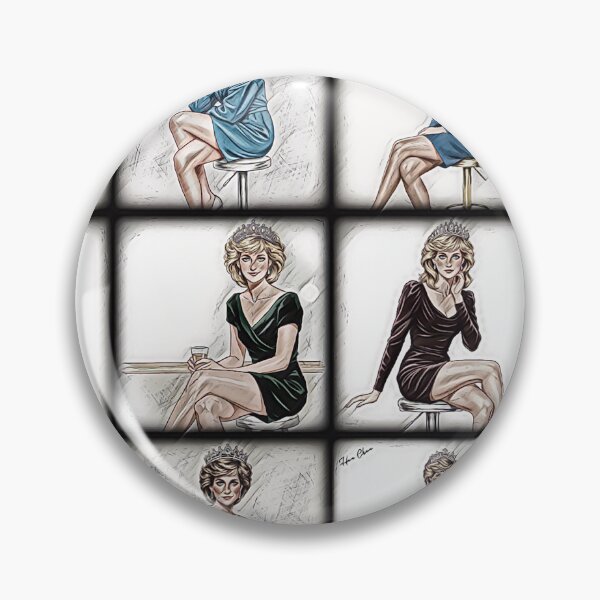 Item preview,  Retro Crowned Diana - Fashion Illustration designed and sold by Hen-C-Art.