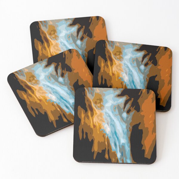 Item preview, Elemental Clash Abstract Art | Water and Fire Energy Print designed and sold by Claire_Brown.