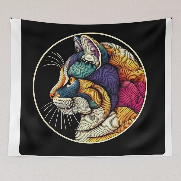 Item preview, Intricate Cat Mandala Design for Pet Accessories and Apparel – Perfect for Animal Lovers and Stylish Pet Fashion designed and sold by knalpot-design.