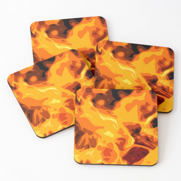 Item preview, Fiery Flames Abstract Art | Bold Fire Energy Print designed and sold by Claire_Brown.