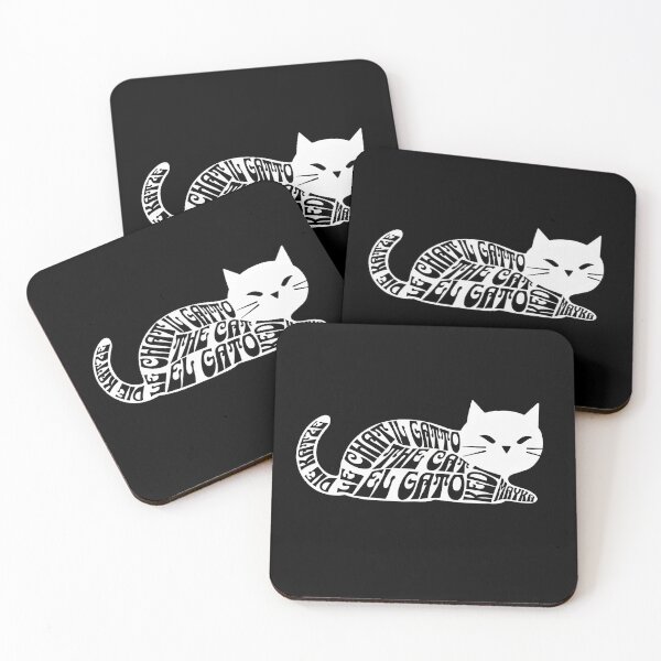 Item preview, El Gato, Le Chat, El Gato, Il Gatto designed and sold by IkonikLab.