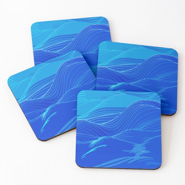Item preview, Flowing Waves Abstract Art | Calm Ocean Energy Print designed and sold by Claire_Brown.