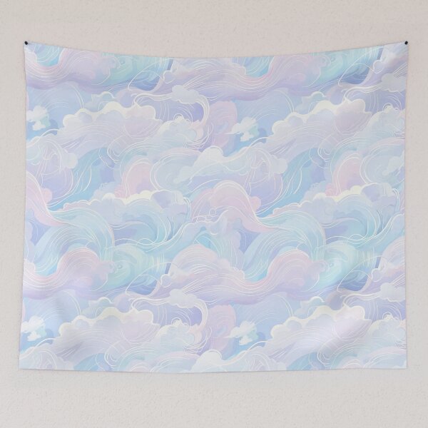 Item preview, Soft Pastel Abstract Swirl Clouds and Flowing Lines in Dreamy Sky Atmosphere designed and sold by CoolPixels.