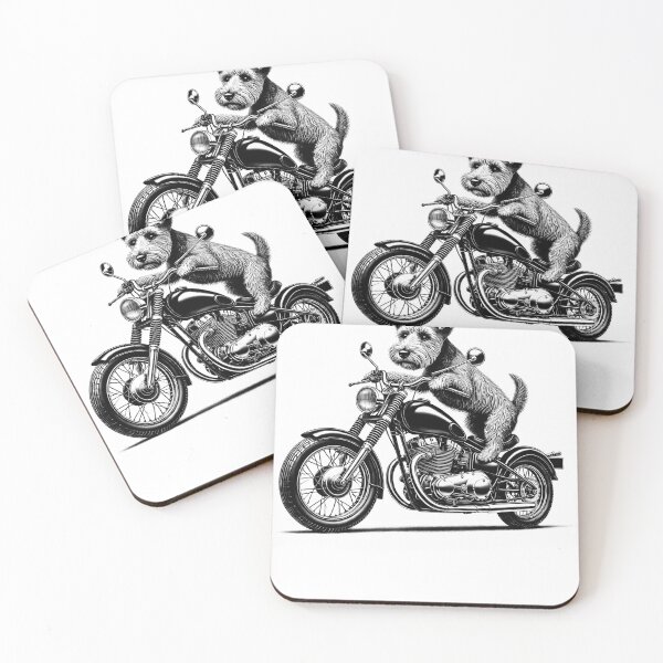 Item preview, Cool Glen of Imaal Terrier Riding a Motorcycle Biker Dog Lover designed and sold by Kimberley King Art  King Art.