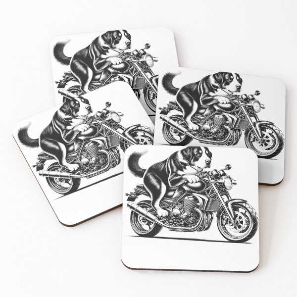 Artikelvorschau, Cooler Großer Schweizer Sennenhund Motorrad fahren Biker Hundeliebhaber entworfen und verkauft von Kimberley King Art  King Art.