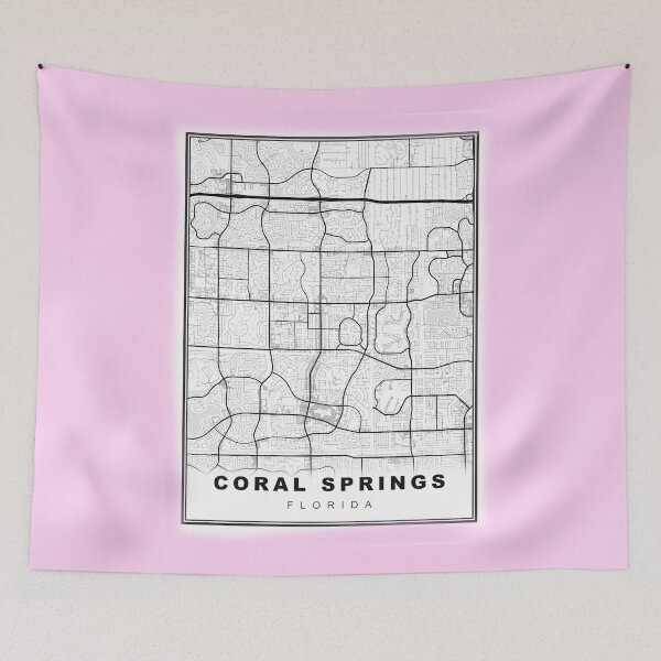 Artikelvorschau, Minimalistische Coral Springs Karte entworfen und verkauft von Tamas Das.