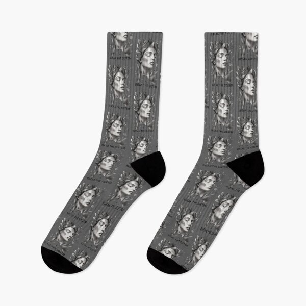 Item preview, The phrase "Break the System " black and white pattern . designed and sold by Pekilot.