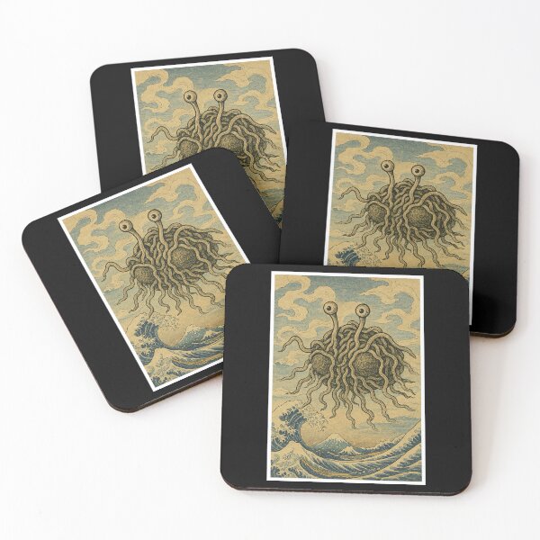 Item preview, Flying spaghetti monster in Ukiyoe style designed and sold by KokeCouture.