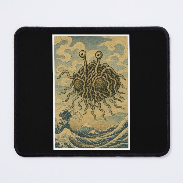Item preview, Flying spaghetti monster in Ukiyoe style designed and sold by KokeCouture.