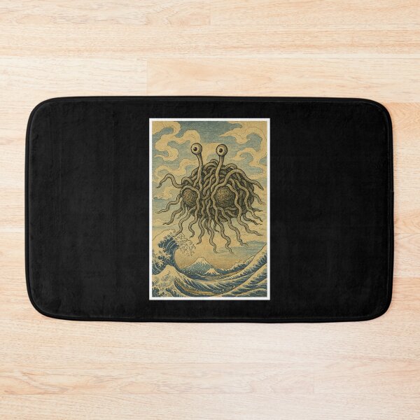 Item preview, Flying spaghetti monster in Ukiyoe style designed and sold by KokeCouture.