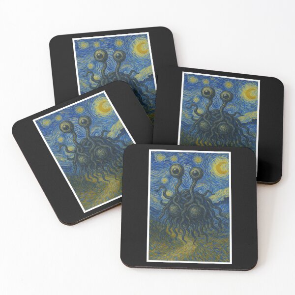 Item preview, Van Gogh-style flying spaghetti monster designed and sold by KokeCouture.