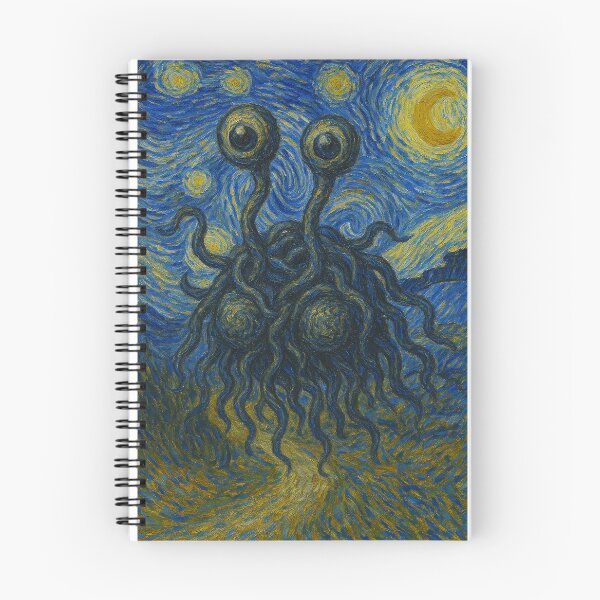Item preview, Van Gogh-style flying spaghetti monster designed and sold by KokeCouture.