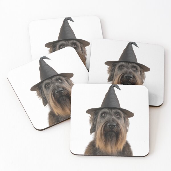 Item preview, Briard Dog Wearing Halloween Witch Hat designed and sold by LazyOwlStore.